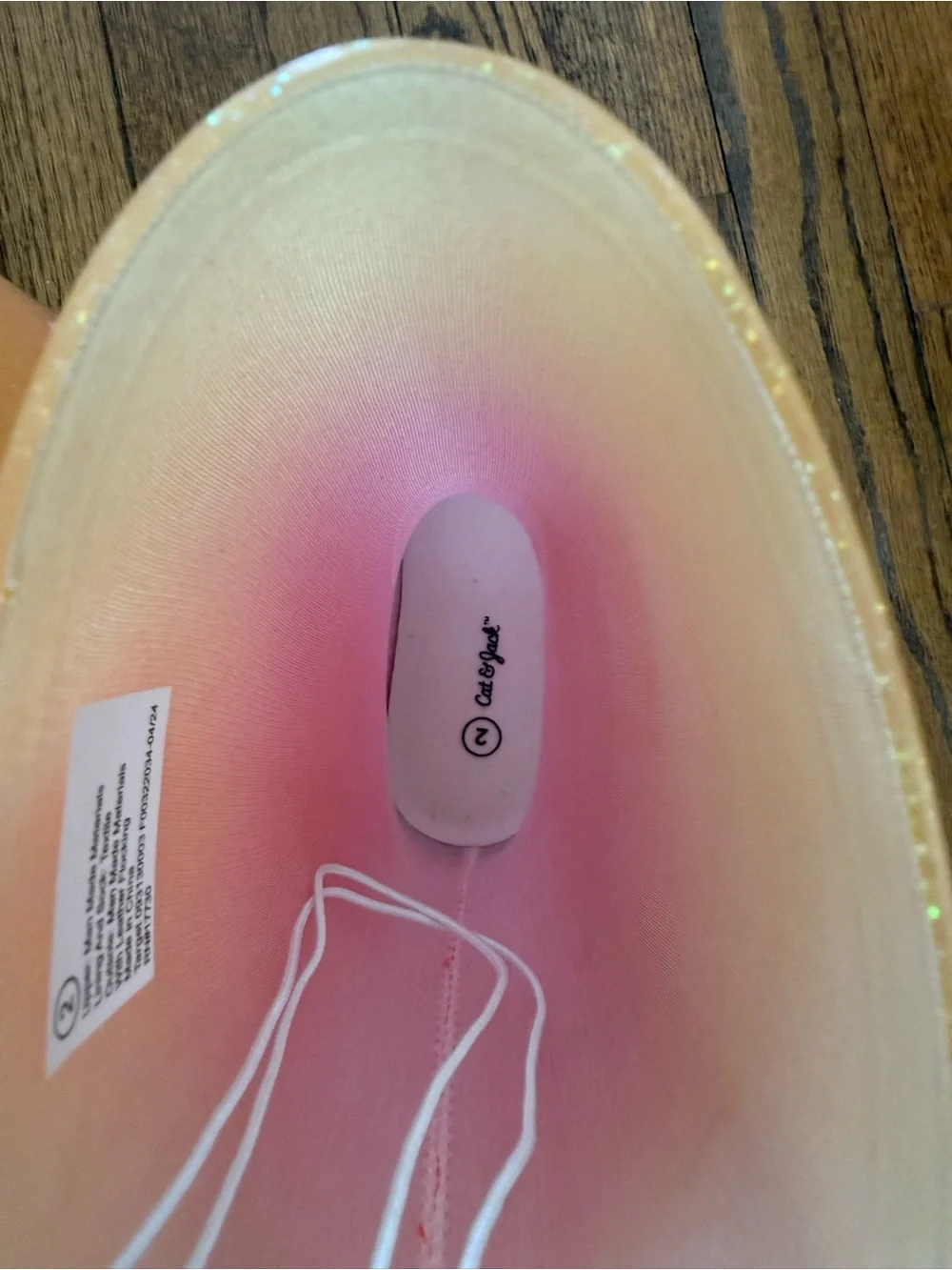 NWT Cat & Jack Kids' Ombre Pink to Orange Glitter Rain Boots